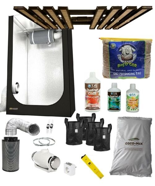 Techno Grow 480W Hazır LED Kabin Seti (100x100 - Coco - Mineral)