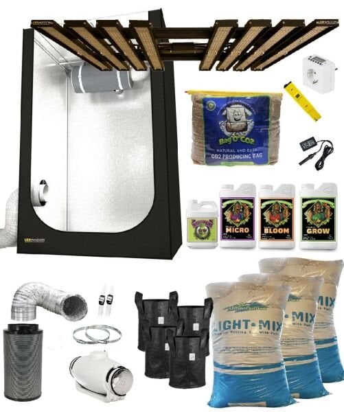 Techno Grow 720W Hazır LED Kabin Seti (120x120 - Toprak - Mineral)