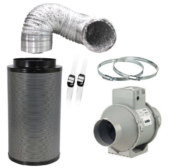 Blauberg 190 m^3 Karbon Filtre Fan Set