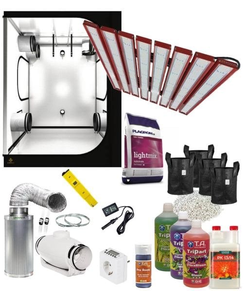 Techno Grow Hazır LED Kabin Seti (100x100 - Toprak - 400W)