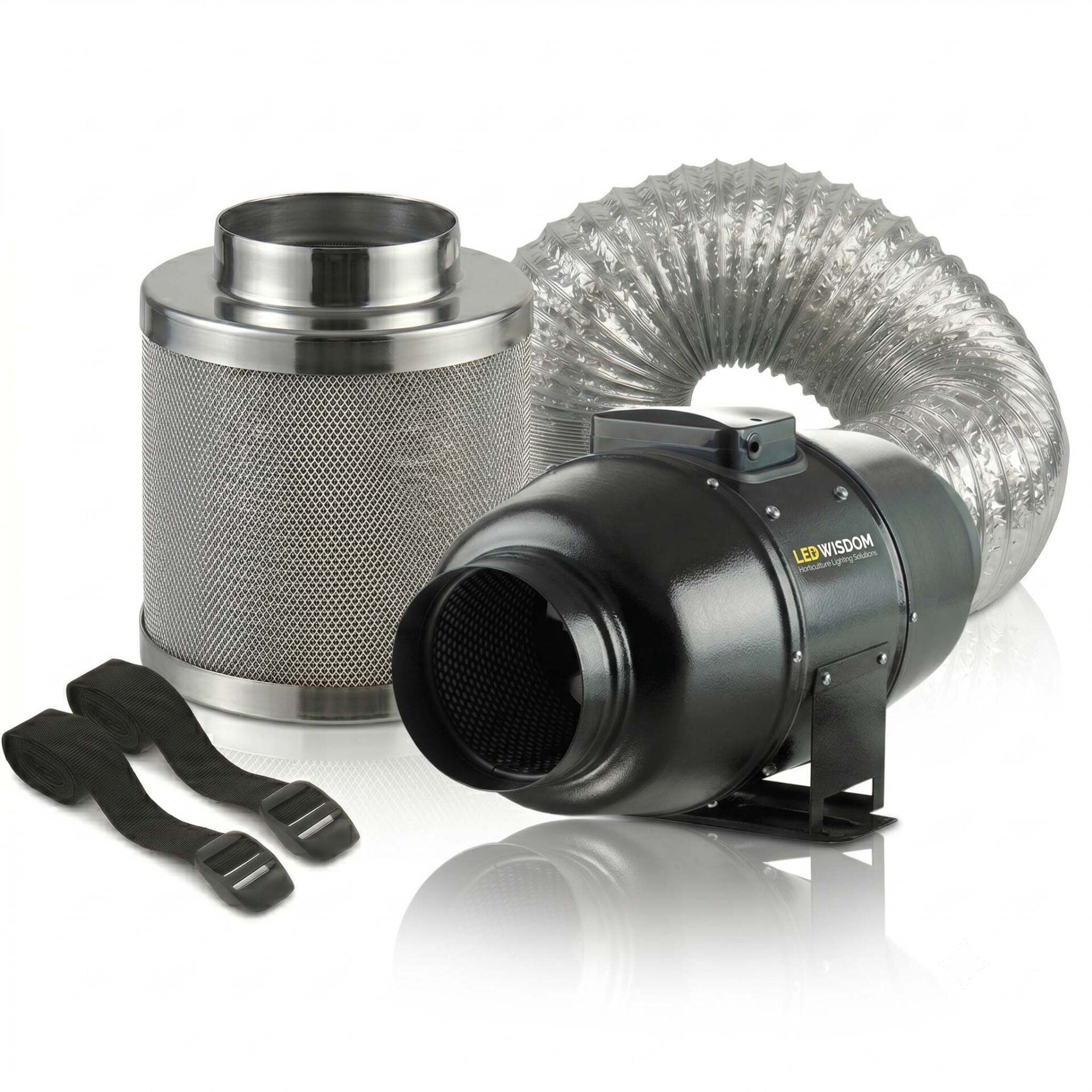 LEDWisdom 1150 m³ Karbon Filtre & Sessiz Fan Seti
