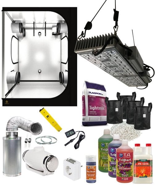 Pro Grow Hazır LED Kabin Seti (100x100 - Toprak - 400W)